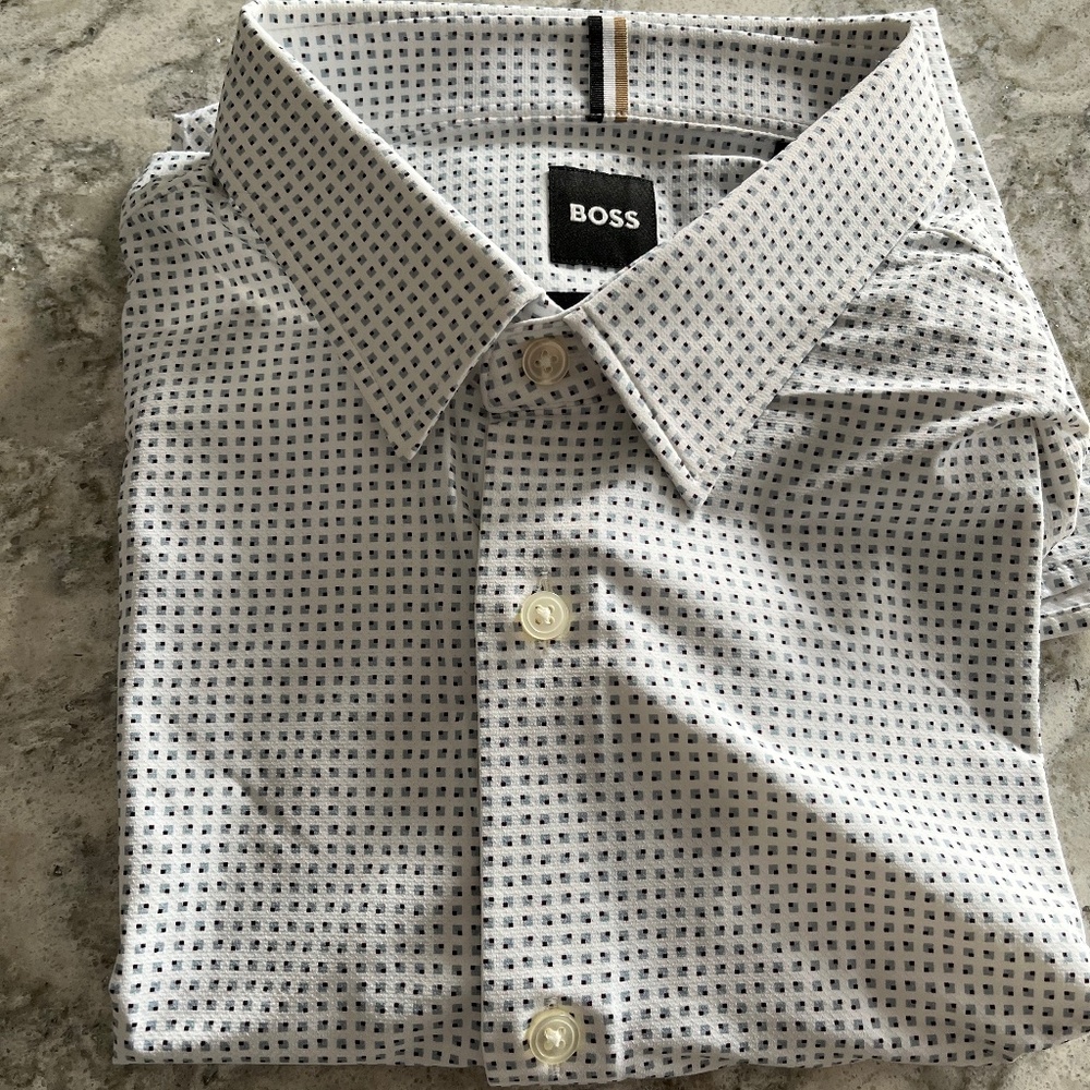 Hugo Boss Long Sleeve Stretch Shirt - Slim Fit XL